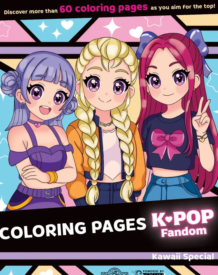 K-Pop Fandom Coloring Pages: Kawaii Special