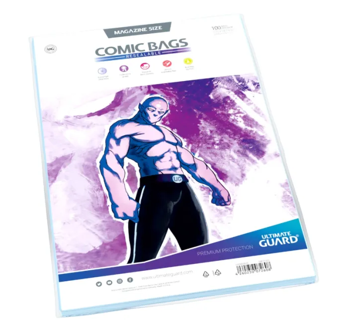Resealable Magazine Size Comic Bags