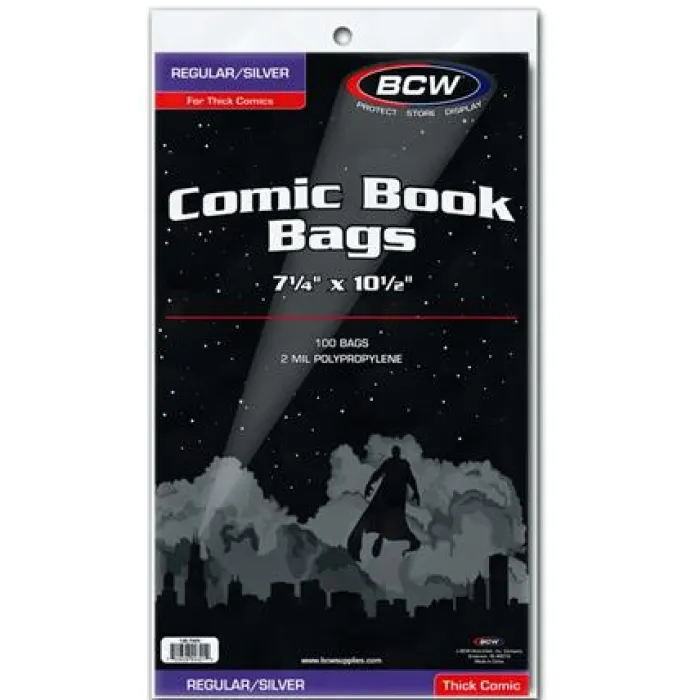 Silver Regular Comic Bags Thick (100) BWC